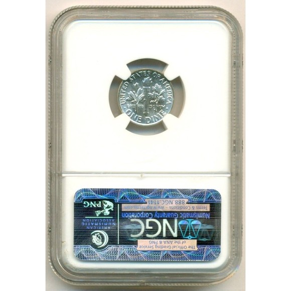 1961 Roosevelt Dime MS67 NGC obv Toning - Picture 2 of 4